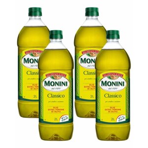 Масло оливковое Monini Экстра Вирджин Классико 2 л, пластик - 4 шт.