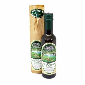 Масло оливковое первого холодного отжима (экстра верджин) из 100% итальянских оливок BUON FRUTTO, SANT'AGATA, 0,25 л (ст/бут в соломенной бумаге)