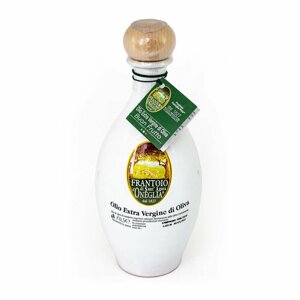 Масло оливковое первого холодного отжима (экстра верджин) из 100% итальянских оливок BUON FRUTTO, SANT'AGATA, 0,5 л (керамический белый графин)
