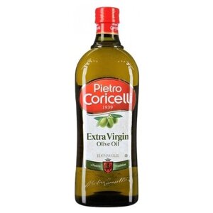 Масло оливковое Pietro Coricelli Extra Virgin, стеклянная бутылка, 1 л
