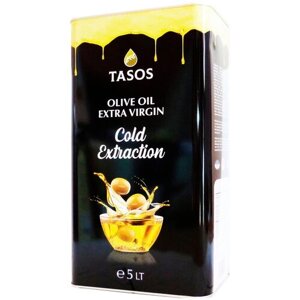Масло Оливковое TASOS Oliva Oil Высший Сорт Extra Virgin, 5л (Греция) заправка для салата / масло оливковое нерафинированное 5 литров