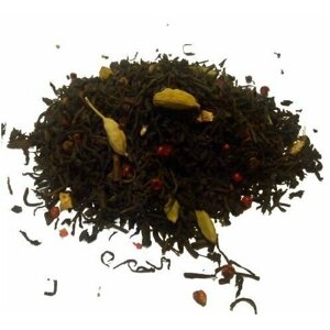 Массала. Черный индийский чай Ассам с кусочками имбиря, кардамоном, перцем, гвоздикой, папайей и мятой 100 гр