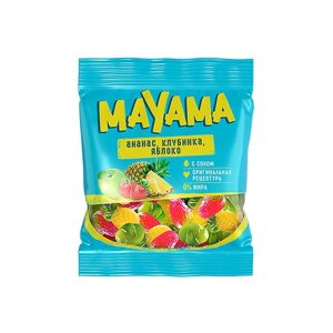 «Mayama», мармелад жевательный в форме ягод и фруктов, 70 г, 6 штук