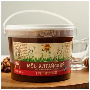 Мёд Алтайский "Гречишный", натуральный цветочный, 1100 г пэт