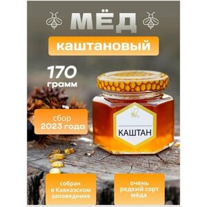 Мёд Каштановый натуральный урожай 2023 г. Горный Кавказский 170гр.