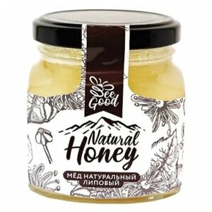 Мёд NATURAL HONEY 330 г натуральный липовый, стеклянная банка, 1 шт