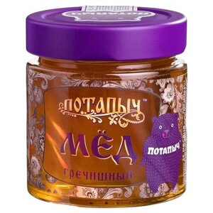 Мёд натуральный Потапыч "Гречишный" ст/бан 250 гр.