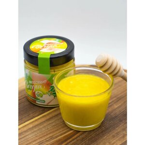 Мёд натуральный с лимоном и имбирём 250г ТМ "Медовые Вечера"стекло)