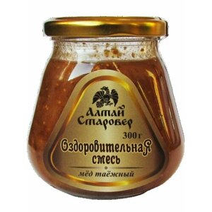 Мёд с инжиром, имбирем и шиповником, 300 гр, Алтай-Старовер