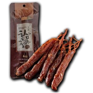Медовые цукаты из красного корейского женьшеня 6-ти лет, тэдон, корень, 30 г (вакуумный пакет)