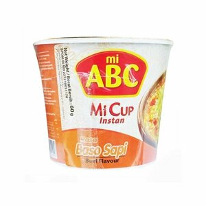 Mi ABC Лапша быстрого приготовления Со вкусом Мясные фрикадельки, 60 гр