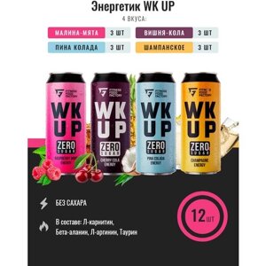 Микс энергетических напитков WK UP без сахара, 12 шт