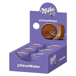 Milka Choco Wafer 30 грамм В упаковке 30 шт. Вафли Милка коробка.