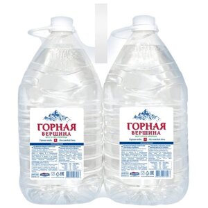 Минеральная питьевая вода Горная вершина негазированная, ПЭТ, без вкуса, 2 шт. по 5 л
