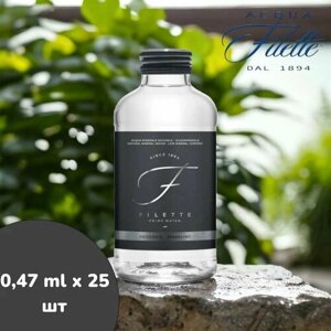 Минеральная природная вода Aсqua Filette , Аква Филетт (0.47л. 25 шт.) с газом, стекло Италия