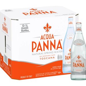 Минеральная вода Acqua Panna / Аква Панна негазированная, стекло 1 л (12 штук)