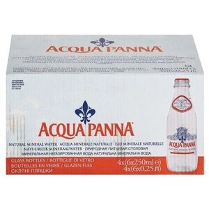 Минеральная вода Acqua Panna негазированная, стекло, без вкуса, 24 шт. по 0.25 л