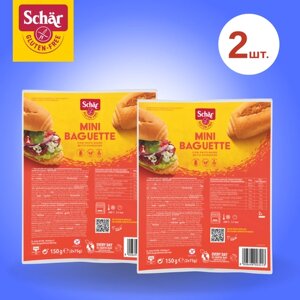 Мини багеты без глютена Mini Baguette, т. м. Dr. Schar, 150 г, 2 уп. по 2 шт.