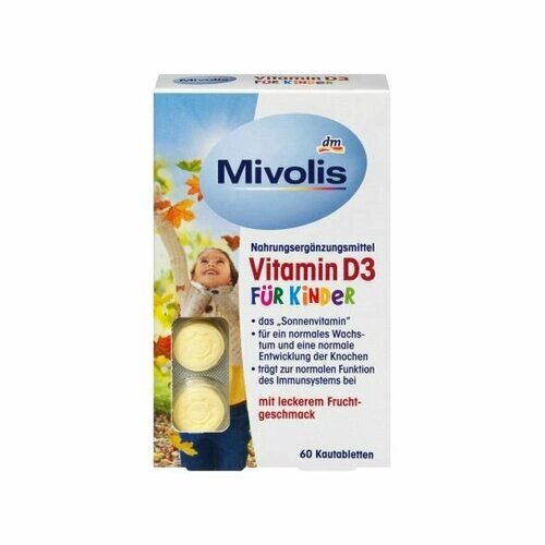 Mivolis Vitamin D3 Kinder, Витамин D3, 60 штук