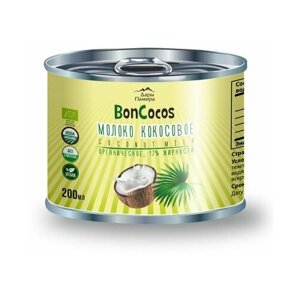 Молоко кокосовое Дары Памира Молоко кокосовое BONCOCOS органическое 17%200 мл