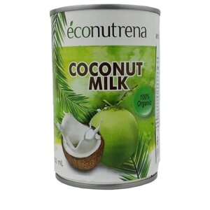 Молоко кокосовое Econutrena органическое 17%400 г, 400 мл