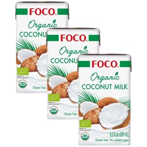Молоко кокосовое органическое 250 мл * 3 шт