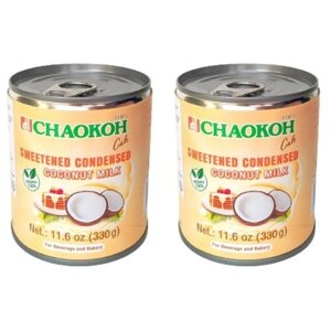 Молоко кокосовое сгущенное "Chaokoh", 330 гр (2 шт. в наборе)