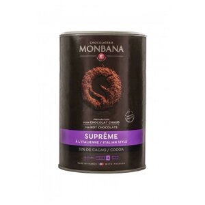 Monbana Supreme Горячий шоколад растворимый, классический, шоколадный, 1 кг