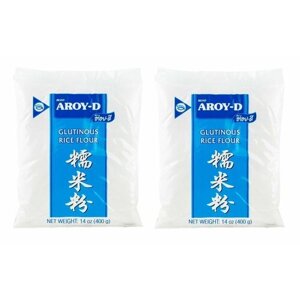 Мука рисовая клейкая, без глютена, Aroy-d, Таиланд, 400 г х 2шт