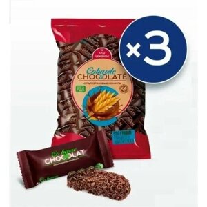 Мультизлаковые конфеты с темной кондитерской глазурью CO BARRE DE CHOCOLAT 150 гр х 3 штуки
