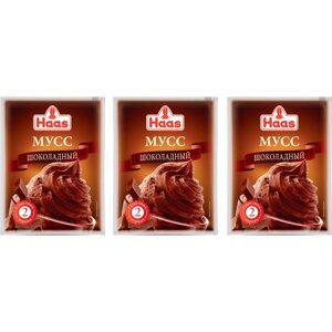 Мусс шоколадный "Haas" 65г 3 пакетика