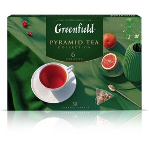 Набор Чай в пирамидках Greenfield Pyramid Tea Collecton, 6 видов, 30 шт