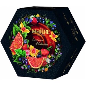 Набор чая MAITRE DE THE ассорти в пакетиках "Эксклюзивная коллекция", 120 г, 60 шт подарочная упаковка мэтр