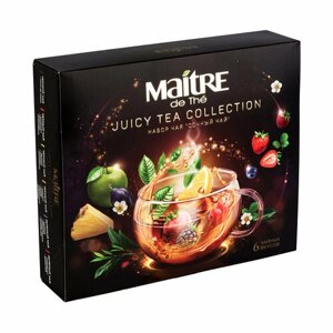 Набор чая подарочный в пакетиках ассорти MAITRE de The "Сочный чай" 60г