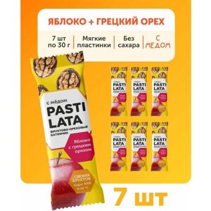 Набор фруктово-ореховых батончиков PASTILATA Яблоко с медом и грецким орехом (7шт)