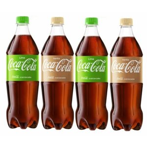 Набор напитков газированных Coca-Cola Lime и Vanilla (Лайм и Ванила) 1 л х 4 шт