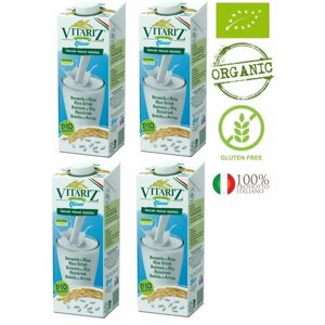 Напиток Alinor рисовое молоко Органик, без глютена, без лактозы Vitariz Италия, 4 шт Х 1Л