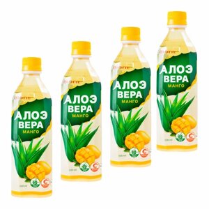Напиток Алое Вера со вкусом манго Lotte, 500 мл х 4 шт