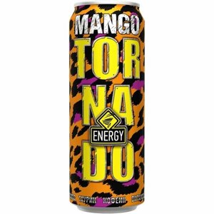 Напиток безалкогольный Tornado Energy Манго газированный энергетический, 450мл, 4 шт.