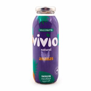 Напиток фруктовый натуральный с ананасовым соком без добавления сахара, VIVIO, 0,250 л (ст/бут)