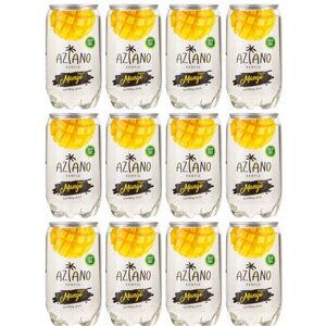 Напиток газированный Aziano Sparkling Mango (Манго) 0.350 л упаковка 12 штук
