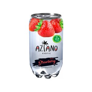 Напиток газированный Aziano Strawberry (Клубника) 0.350 л упаковка 12 штук