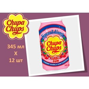 Напиток газированный Chupa Chups (Чупа Чупс) Cherry Bubble Gum 0,345 л х 12 банок