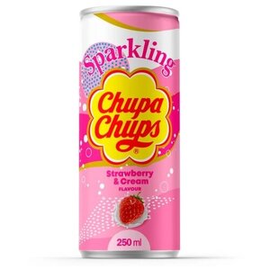 Напиток газированный Chupa Chups Клубничный крем 250 мл