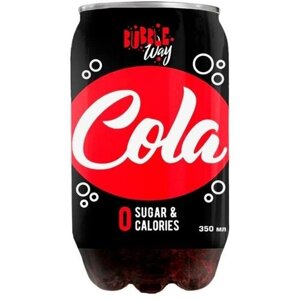 Напиток газированный "Cola", Bubble Way, без сахара, 350 мл. Х 12 штук