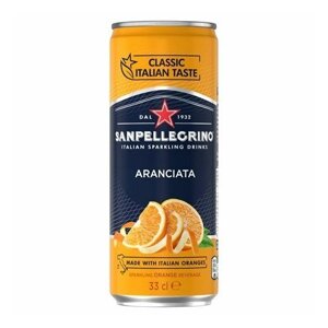 Напиток газированный Sanpellegrino апельсин, 330мл. Х 12 штук