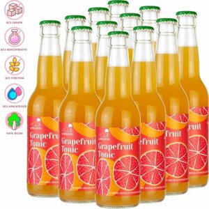 Напиток газированный "Тоник питьевой грейпфрут" без сахара / Lemonardo Grapefruit Tonic, стеклянная бутылка 330 мл. 12шт