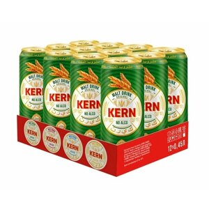 Напиток "KERN & MALT (керн солод) безалкогольный сильногазированный, а/б 0.45 (упаковка 12шт)