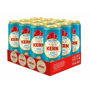 Напиток "KERN & RASBERRY (керн со вкусом малины) безалкогольный сильногазированный, а/б 0.45 (упаковка 12шт)