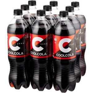 Напиток "Кул Кола без сахара"Cool Cola Zero"безалкогольный сильногазированный, ПЭТ 1.0 (упаковка 9шт)